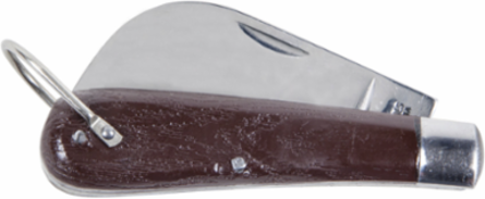 Pocket Knife 2-5/8 Inch Carbon Steel Hawkbill Blade, Woodgrain Handle