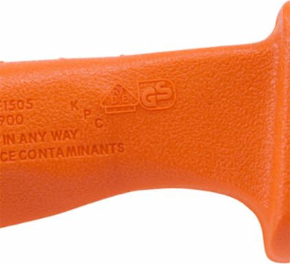 Lineman's Insulated Skinning Knife, 2.375 Inch Blade, 1095 Steel, VDE Certified