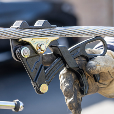 One-Handed Parallel Jaw Grip for Wire Pulling, 5000 lb Load, 0.162-0.883 Inch Cable