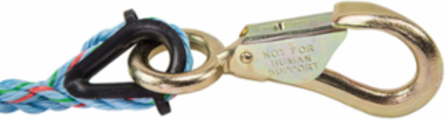 Polypropylene Hand-Line 75 Feet with Snap Hook, 250 Pound Capacity