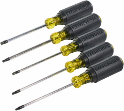 TORX® Screwdriver Set, 5-Piece; Cushion-Grip Handles, 9 Inch Length