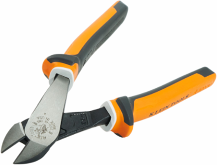 Insulated Diagonal Cutting Pliers, Angled Head, 8 Inch, VDE Certified
