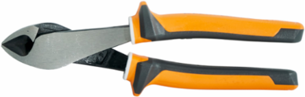 Insulated Diagonal Cutting Pliers, Angled Head, 8 Inch, VDE Certified