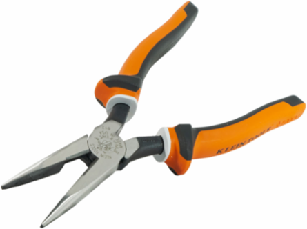 Insulated Long Nose Side Cutter Pliers 8 Inch, 1000V Rated, Induction Hardened Steel