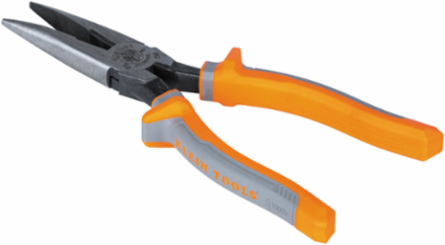 Insulated Long Nose Side-Cutting Pliers 8 Inch, Jaw Width 1.02 Inch, Forged Tool Steel