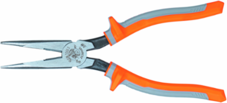 Insulated Long Nose Side-Cutting Pliers 8 Inch, Jaw Width 1.02 Inch, Forged Tool Steel
