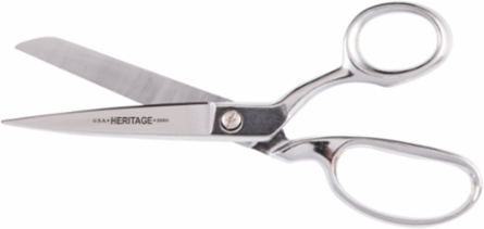 8 Inch Bent Trimmer Scissors with Knife Edge, Carbon Steel, Made in USA