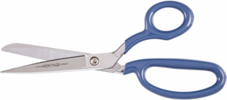 Bent Trimmer, 8 Inch Blade, Blue Coating, Carbon Steel, Cuts Textiles & More