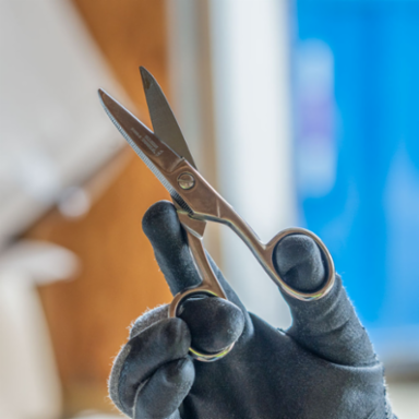 Electrician's Scissors 5-1/4 Inch, Steel, Nickel-Plated Finish