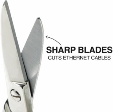 Electrician's Scissors 5-1/4 Inch, Steel, Nickel-Plated Finish