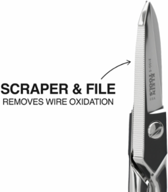 Electrician's Scissors 5-1/4 Inch, Steel, Nickel-Plated Finish