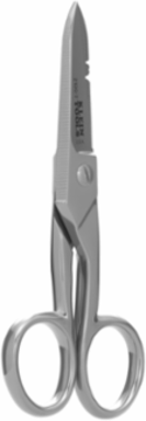 Electrician's Scissors, Nickel-Plated, 5.25 Inch Length, Steel Construction