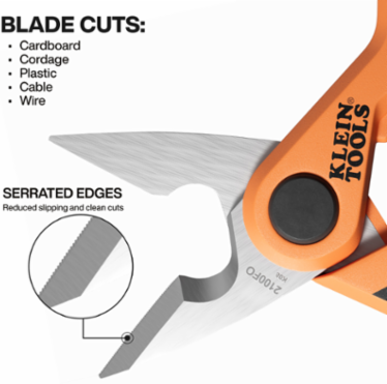 Compact Cable Stripping Electrician Scissors, 6-Inch