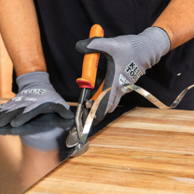 Offset Left-Cutting Aviation Snips, 10 Inch Overall Length, Forged Steel Blades