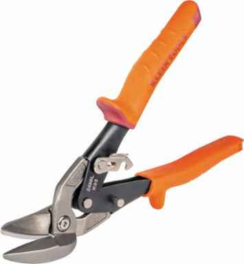 Offset Left-Cutting Aviation Snips, 10 Inch Overall Length, Forged Steel Blades