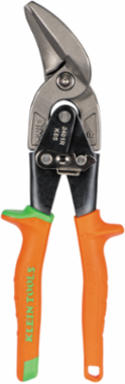 Offset Right-Cutting Aviation Snips, 18 Gauge Capacity, Forged Steel Blades