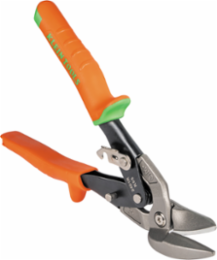 Offset Right-Cutting Aviation Snips, 18 Gauge Capacity, Forged Steel Blades
