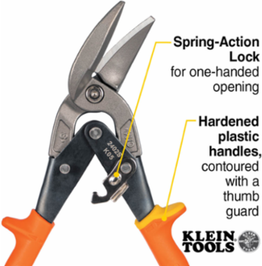 Offset Straight-Cutting Aviation Snips