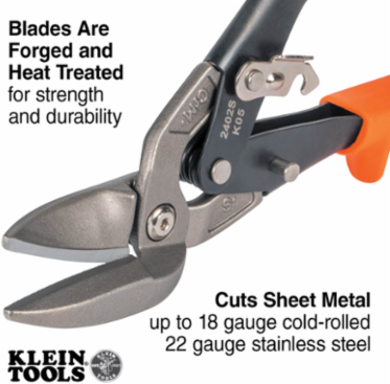 Offset Straight-Cutting Aviation Snips