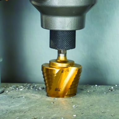 Step Bit Kit, 3-Piece, 1/4-Inch Hex, Titanium Nitride Coating, Multi-Material Drilling