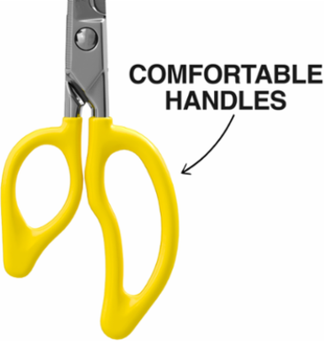 All-Purpose Electrician's Scissors - 6.75 Inch, Serrated Blades, Cuts 14 AWG Wire