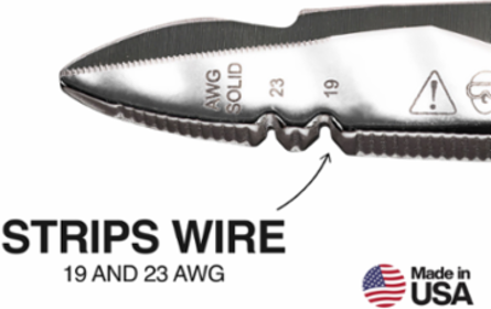 All-Purpose Electrician's Scissors - 6.75 Inch, Serrated Blades, Cuts 14 AWG Wire