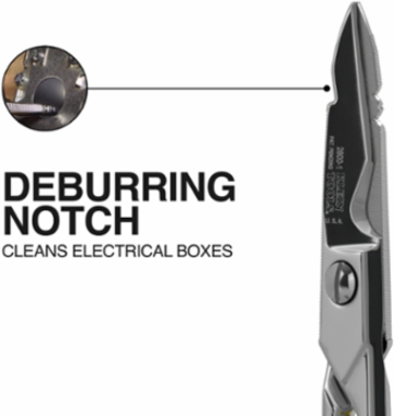 All-Purpose Electrician's Scissors - 6.75 Inch, Serrated Blades, Cuts 14 AWG Wire