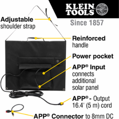 60W Foldable Solar Panel, Monocrystalline, 2 Panels, USB-A, 18V Maximum