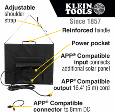 60W Foldable Solar Panel, Monocrystalline, 2 Panels, USB-A, 18V Maximum