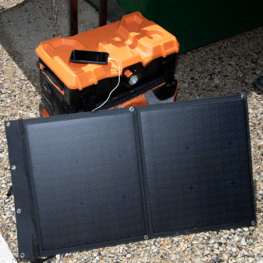 60W Foldable Solar Panel, Monocrystalline, 2 Panels, USB-A, 18V Maximum