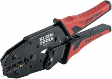 Ratcheting Crimper for 10-22 AWG Insulated Terminals, 9 Inch Length, Steel