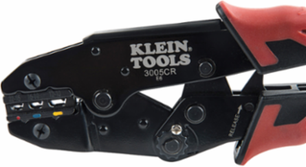 Ratcheting Crimper for 10-22 AWG Insulated Terminals, 9 Inch Length, Steel