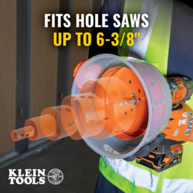 Collapsible Hole Saw Dust Bowl for 6-3/8 Inch Hole Saws, Standard Size Vacuum Compatibility