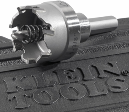 Carbide Hole Cutter Set, 4-Piece, 7/8-Inch to 1-3/8-Inch, Includes Extra Pilot Bit