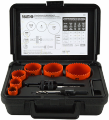 Bi-Metal Hole Saw Kit 8-Piece, Includes 7/8-Inch to 2-1/2-Inch Saws