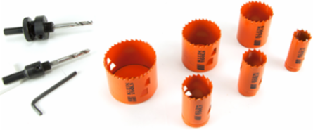 Bi-Metal Hole Saw Kit 8-Piece, Includes 7/8-Inch to 2-1/2-Inch Saws