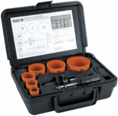 Bi-Metal Hole Saw Kit 8-Piece, Includes 7/8-Inch to 2-1/2-Inch Saws
