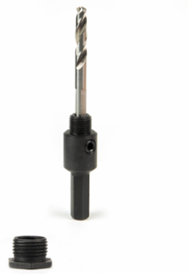 Hole Saw Arbor with Adapter, 3/8 Inch Shank, Fits 1/4 Inch to Larger Saws