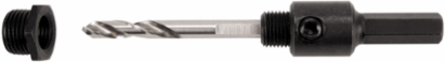 Hole Saw Arbor with Adapter, 3/8 Inch Shank, Fits 1/4 Inch to Larger Saws