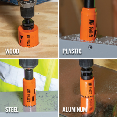 Bi-Metal Hole Saw, 2 Inch, Heavy-Duty Steel Construction, Cuts Steel and Stainless Steel