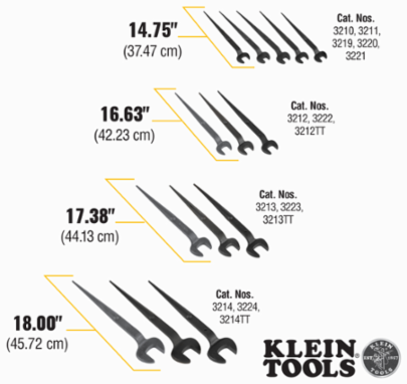 Spud Wrench 1-1/4 Inch Nominal Opening, Alloy Steel, 16.625 Inch Length