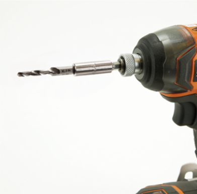8-32 Drill Tap, High Speed Steel, 1/4 Inch Hex, For Aluminum and Up to 10 Gauge Metal