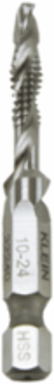 10-24 High Speed Steel Drill Tap with 1/4 Inch Hex for Metal and Plastic