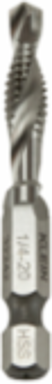 1/4-20 Drill Tap, 1/4 Inch Hex, High Speed Steel, Weighs 0.25 lbs