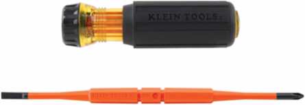 Insulated Flip-Blade Screwdriver 2-in-1 with #1 Phillips & 3/16 Inch Slotted End