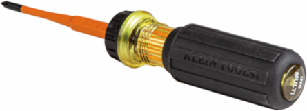 Insulated Flip-Blade Screwdriver 2-in-1 with #1 Phillips & 3/16 Inch Slotted End