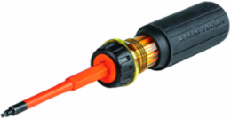 Insulated Flip-Blade Screwdriver, 2-in-1, Square #1 & #2 Bit, 3.5 Inch Shaft