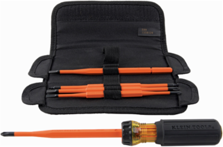 Insulated Interchangeable Screwdriver Set, 8-in-1 with 5 Blades, 1.25 Inch Handle