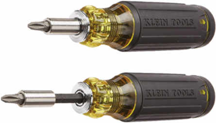 14-in-1 Magnetic Multi-Bit Screwdriver, 1" to 4" Adjustable Length, Cushion Grip Handle