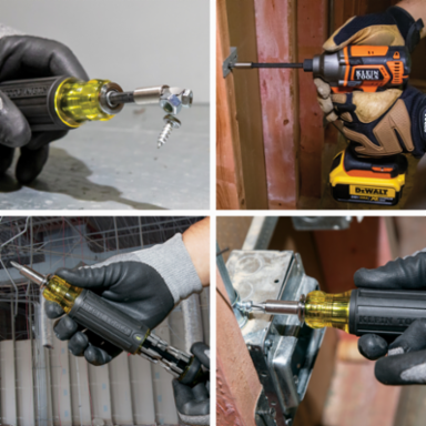 14-in-1 Magnetic Multi-Bit Screwdriver, 1" to 4" Adjustable Length, Cushion Grip Handle